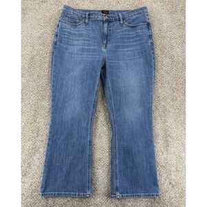 J Crew Jeans Womens Size 32 Blue Mid Rise Flare Crop Medium Wash All-Day Stretch